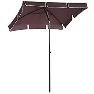Image of Outsunny Sun Umbrella 84D-016CF Aluminum, Metal, Polyester Brown