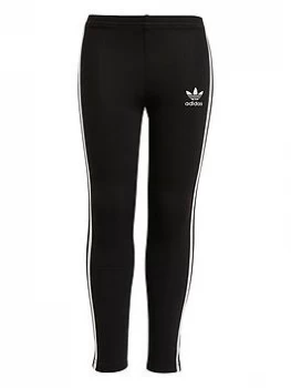 Image of adidas Originals Kids Girls Leggings - Black/White, Size 7-8 Years