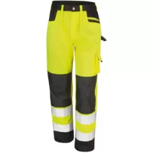 Image of Result - Safeguard Adults Unisex Hi Viz Cargo Trousers (m) (Hi-Vis Yellow) - Hi-Vis Yellow