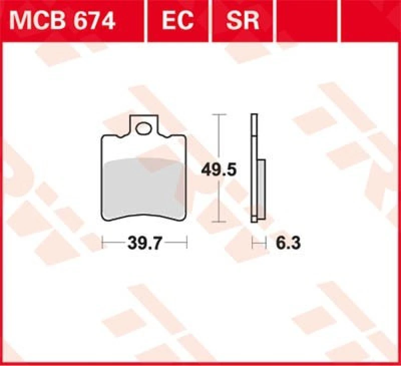 Image of TRW Lucas Brake pad MCB674