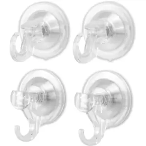 Image of Suction Hooks - Set of 4 Clear - Pukkr