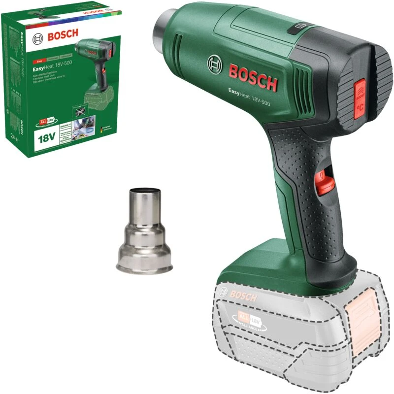 Image of Bosch Cordless Heat Gun EasyHeat 18V-500 06032A8000 4059952610566