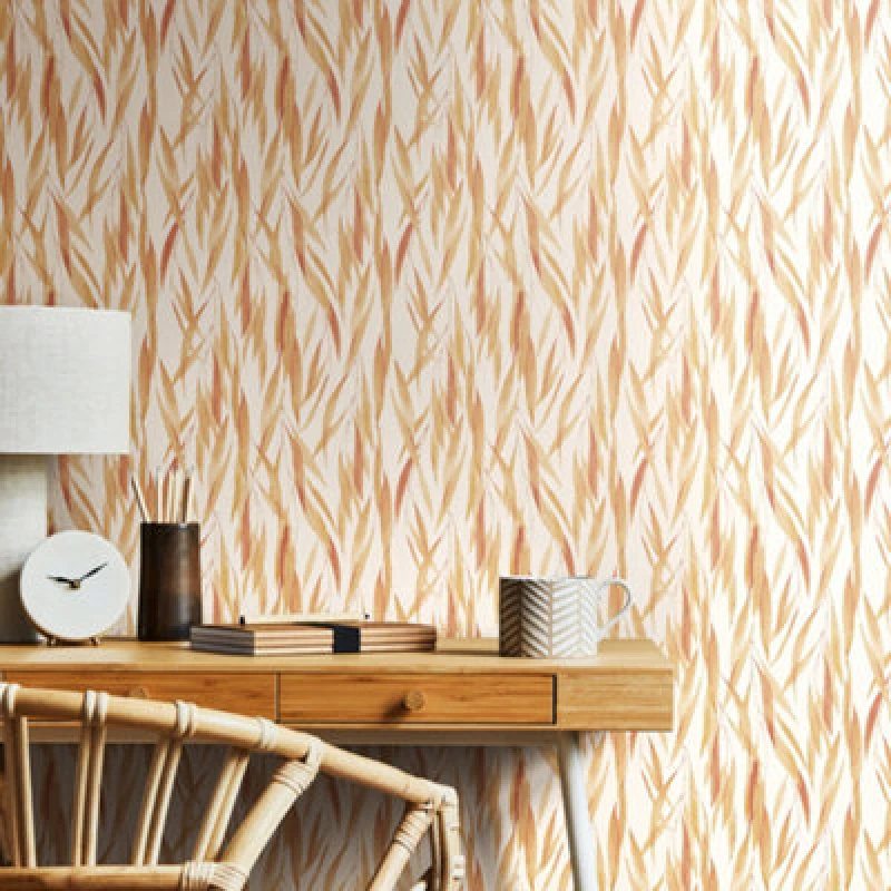 Image of Hoopla Walls Eucalyptus Whisper - Sand & Peach 10M Wallpaper