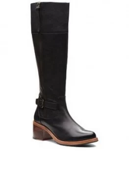 Image of Clarks Clarkdale Sona Knee High Boot - Black