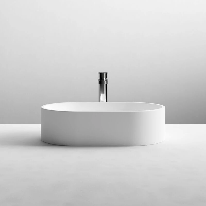 Image of nuie Oval Basin 565 x 350 x 145mm, White NBV269