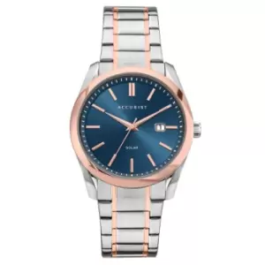 Image of Mens Accurist Blue Dial Two Tone Watch