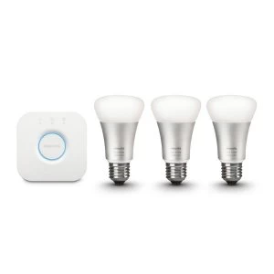 Image of Philips Hue White and Color Ambiance Bridge and A60 LED Bulb (10W) Starter Kit