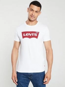 Image of Levis Graphic Housemark T-Shirt - White, Size S, Men