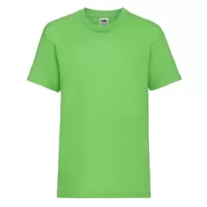 Image of Fruit Of The Loom Childrens/Kids Unisex Valueweight Short Sleeve T-Shirt (3-4) (Lime)