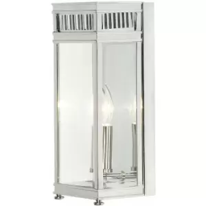 Image of Loops - Outdoor IP44 1 Bulb Flush Light Low Ceiling Polished Chrome LED E14 60W