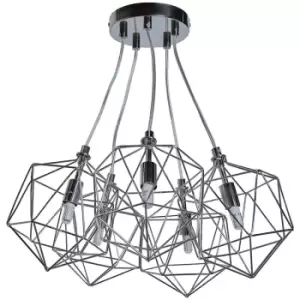 Image of Minisun - 5 Way Metal Ceiling Light Fitting with Geometric Shades