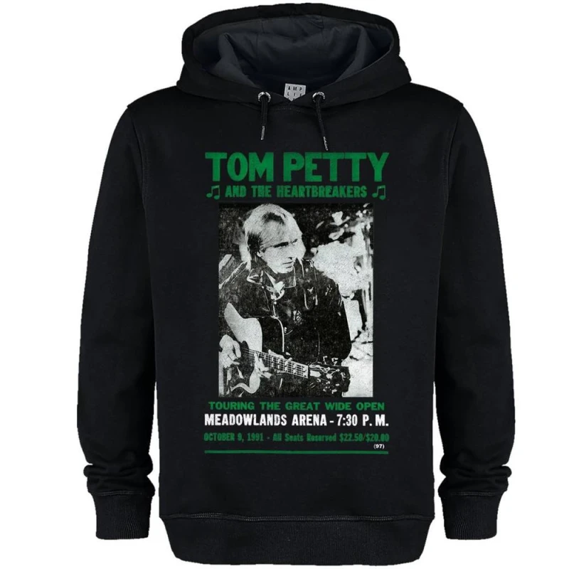 Image of Amplified Mens Meadowlands Arena Tom Petty & The Heartbreakers Hoodie in Black Size: XS Black Male XS