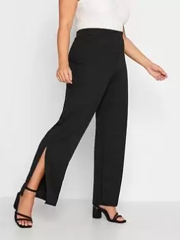 Image of Yours Scuba Side Split Trouser - Black, Size 16, Women