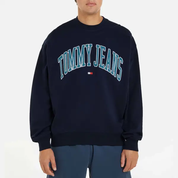 Image of Tommy Jeans Boxy Varsity Cotton Sweatshirt - S