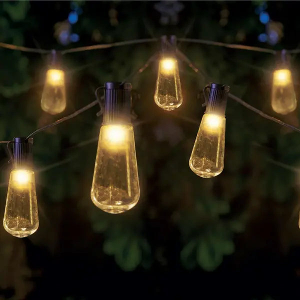 Image of SuperBright LED DecoBulb Solar String Light (Set of 40 Lights)