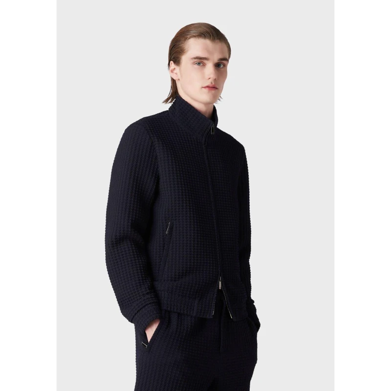 Image of Emporio Armani Bomber Jacket Softshell Jackets XS Blue 33443018310