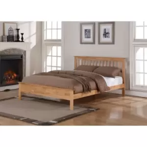 Image of Flintshire Pentre Solid Wood Bed Frame 4ft Small Double Oak Effect