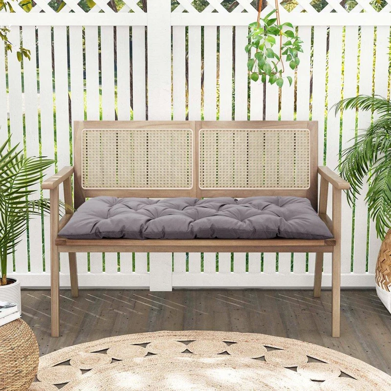 Image of Breeins 120cm Waterproof Benches Seat Cushion Dark Grey Grey M