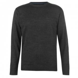 Image of Pierre Cardin Crew Knit Jumper Mens - Charcoal Marl