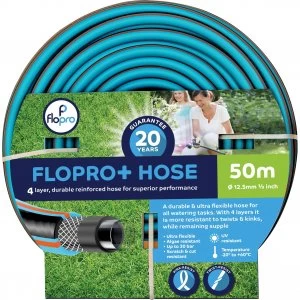 Image of Flopro Premium Garden Hose Pipe 1/2" 12.5mm 50m Blue