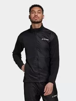 Image of adidas Multi Primegreen Wind Fleece Jacket, Blue, Size S, Men