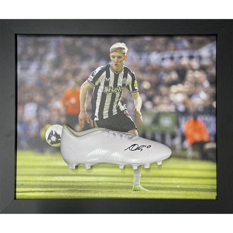 Image of AllStarSignings Ltd Anthony Gordon signed Newcastle United Adidas boot Black unisex One Size