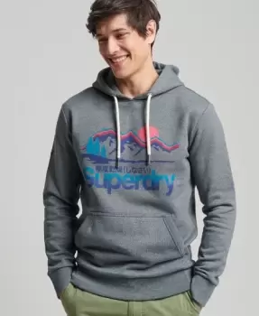 Image of Superdry Mens Core Logo Great Outdoors Hoodie Grey / Noos Grey Marl - Size: M