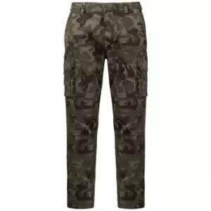 Image of Kariban Adults Unisex Multi-Pocket Cargo Trousers (36R) (Camouflage) - Camouflage