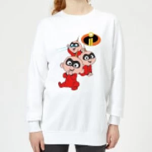 Image of Incredibles 2 Jack Jack Poses Womens Sweatshirt - White - S