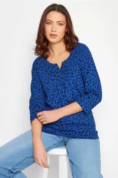 Image of Tall Printed Henley Top