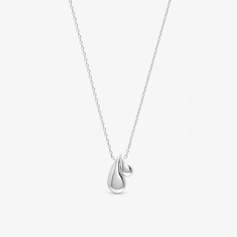 Image of Inicio Sterling Silver Plated Nugget Pendant - Gift Pouch Statement Necklaces One Size Silver 70945111000