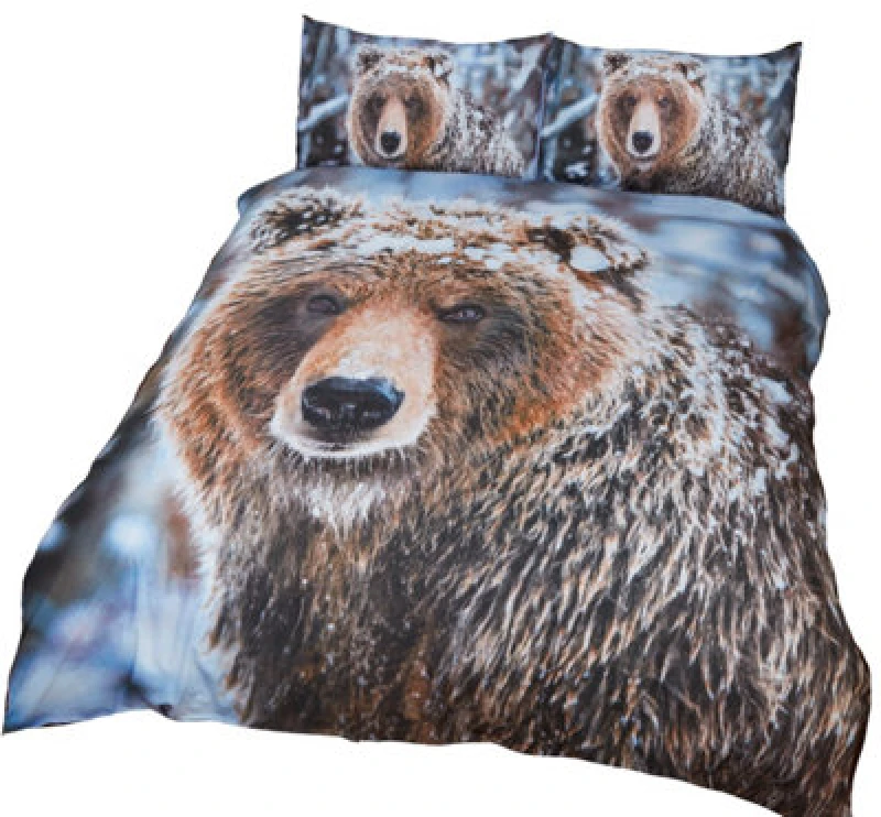 Image of Rapport Home Big Bear Polycotton Duvet Set With Pillowcase