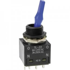 Image of NKK Switches TL22SCAG015C Toggle switch 250 V AC 3 A 2 x OnOn latch