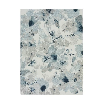 Image of Mirage Floral Teal Rug - 80 x 150cm