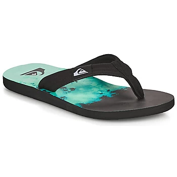 Image of Quiksilver MOLOKAI LAYBACK mens Flip flops / Sandals (Shoes) in Black,10,11,12,13