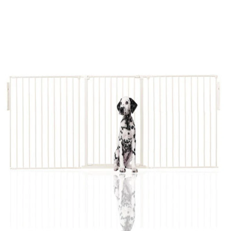 Image of Bettacare Premium Extra Tall Multi Panel Flexible Dog Barrier, Up To 226Cm Wide, White, 105Cm Tall