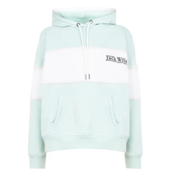 Image of Jack Wills Pitfield Colour Block Hoodie - Mint
