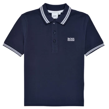 Image of Hugo Boss Short Sleeve Classic Polo Shirt Navy Size 6 Years Boys
