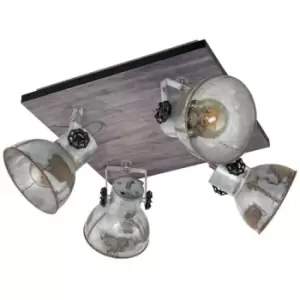 Image of Netlighting Barnstaple 4 Lamp Spotlight Clusters Brown-Patina, Black