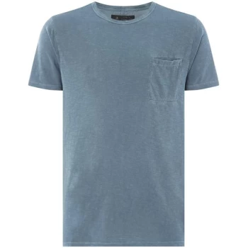Image of Label Lab Ripley Slub Crew Neck T-Shirt - Blue