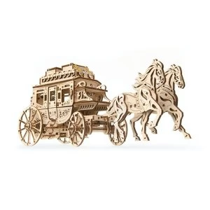 Image of Stagecoach UGears 3D Wooden Model Kit