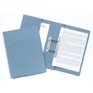 Image of Value 285gsm Pocket Spiral File Foolscap Blue PK25