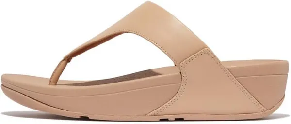 Image of FitFlop Womens Lulu Glitter Summer Toe Post Sandals UK Size 4 (EU 37) Latte Beige FIT015-LATTEB-4