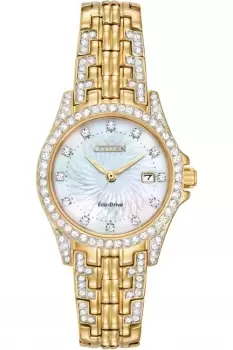 Image of Ladies Citizen Silhouette Crystal Eco-Drive Watch EW1222-84D