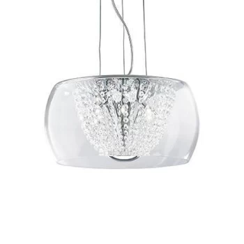Image of Audi 6 Light Small Ceiling Pendant Chrome, G9