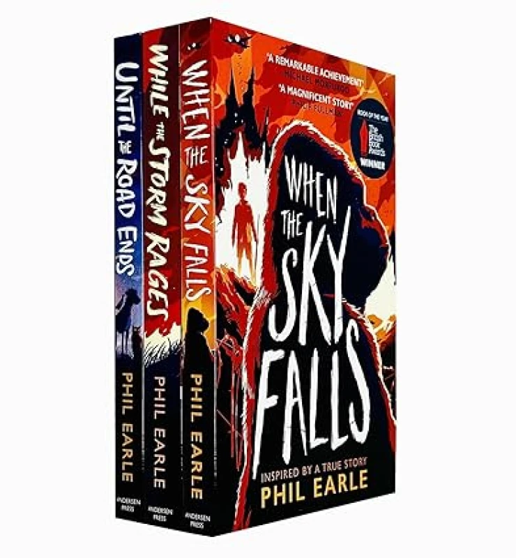 Image of Phil Earle 3 Book Collection When The Sky Falls Until The Road Ends While The Storm Rages Phil Earle Books