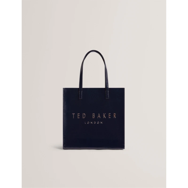 Image of Ted Baker Womens L Crink Icon Tote Bag Navy female One Size