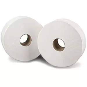 Image of Mini Jumbo White 2-Ply Toilet Roll 150 Metres (Pack of 12) J26150