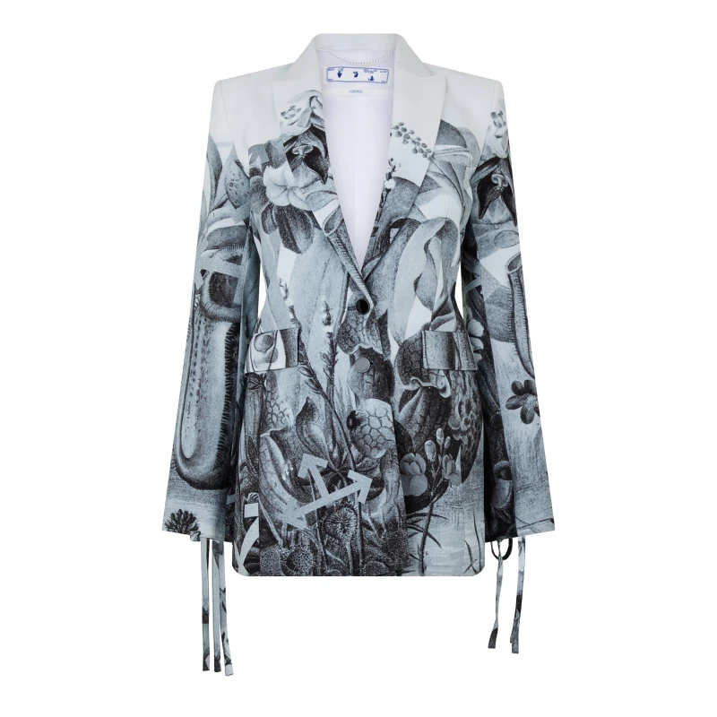 Image of Off White Womens Suit Jacket White/Black female 8 (XS)