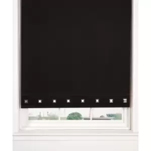 Image of Square Eyelet Roller Blind Black 0.6 x 1.6 M
